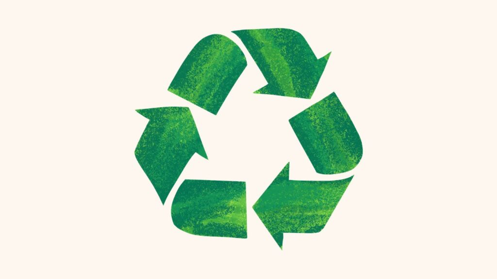 symbole de recyclage, cela montre l'importance du développement durable maintenant même pour l'hébergement écologique, ce que LOST in Cloud utilise
